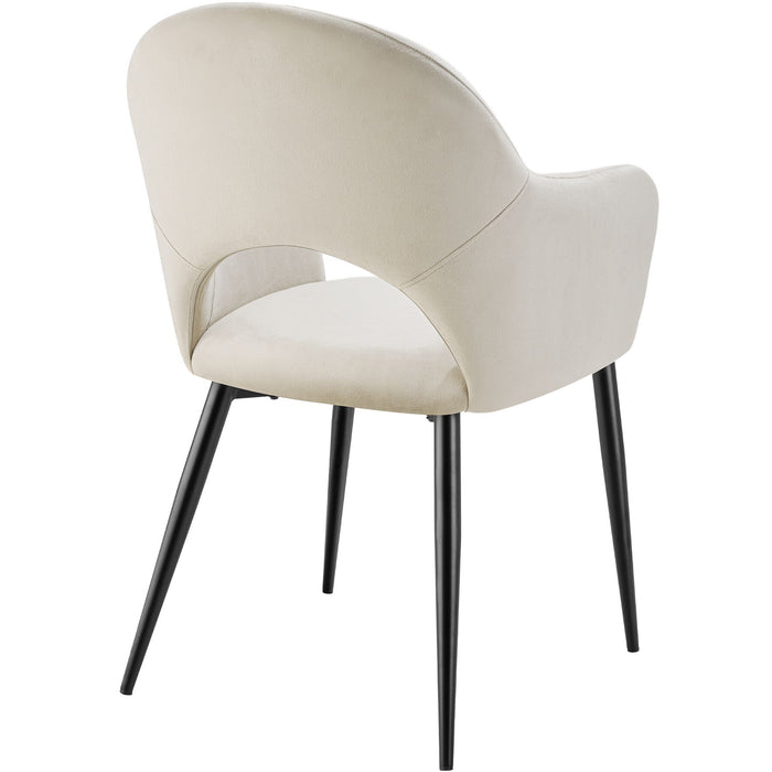 tectake® Eetkamerstoel Sachel, fluweellook, gestoffeerd, 120 kg