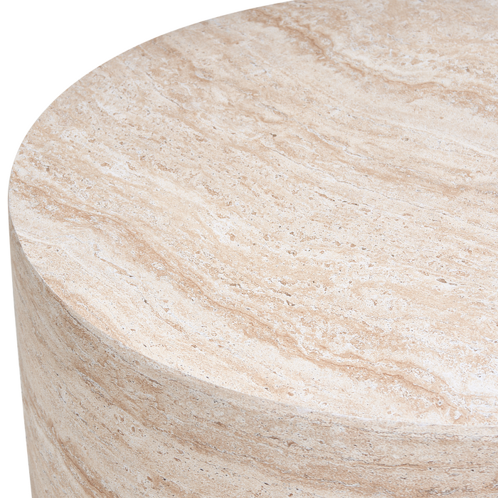 Beliani - ASIERIO - Bijzettafel - Beige - Lichtbeton (MgO)