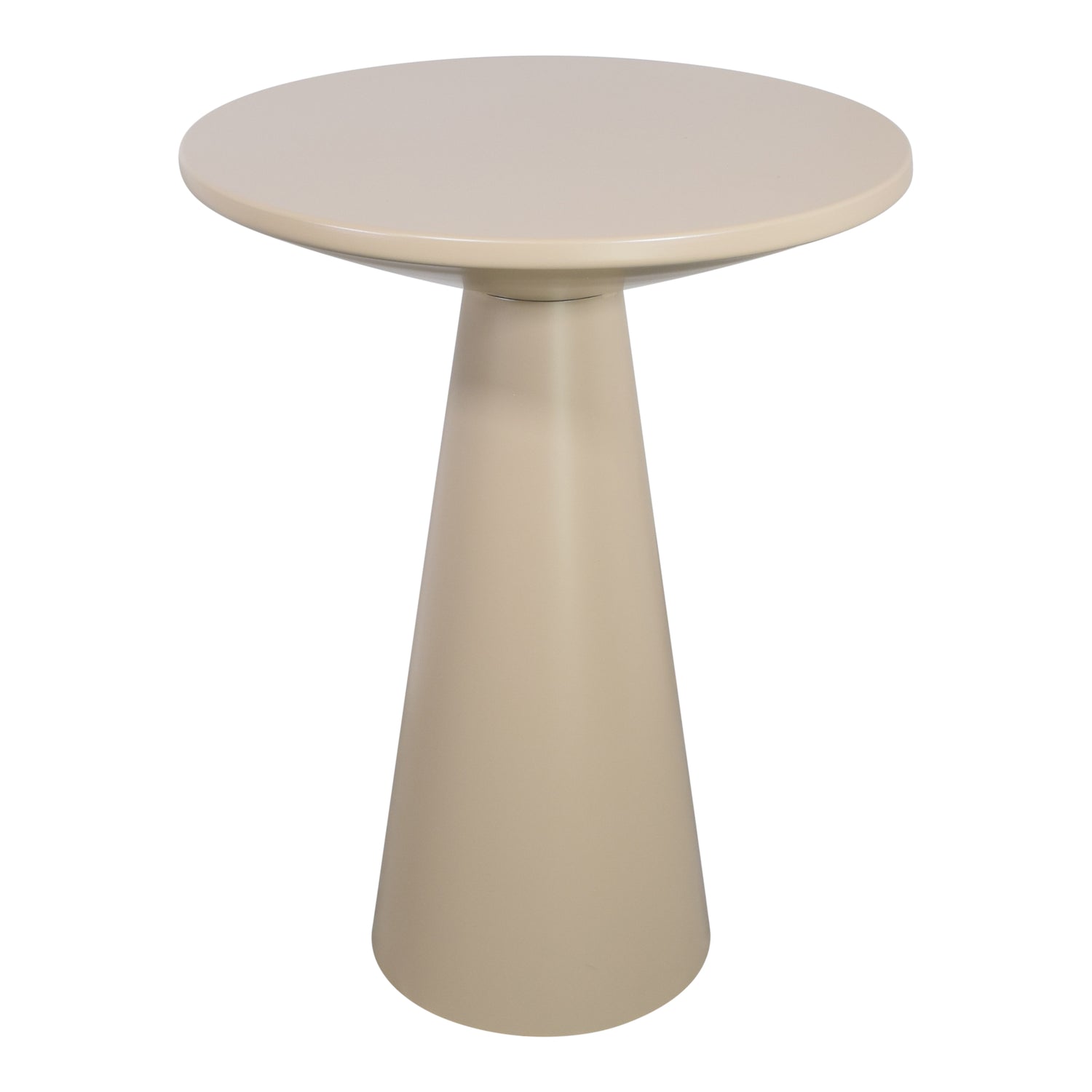 LOFT42 Bijzettafel Ferry trompetvoet - Metaal - Beige - 60x44