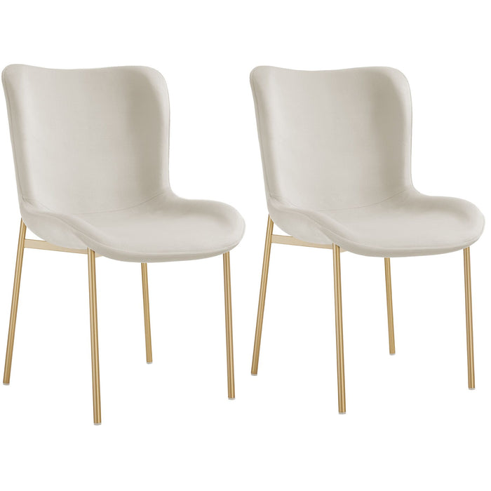 tectake® Gestoffeerde stoel Tessa - Set van 2