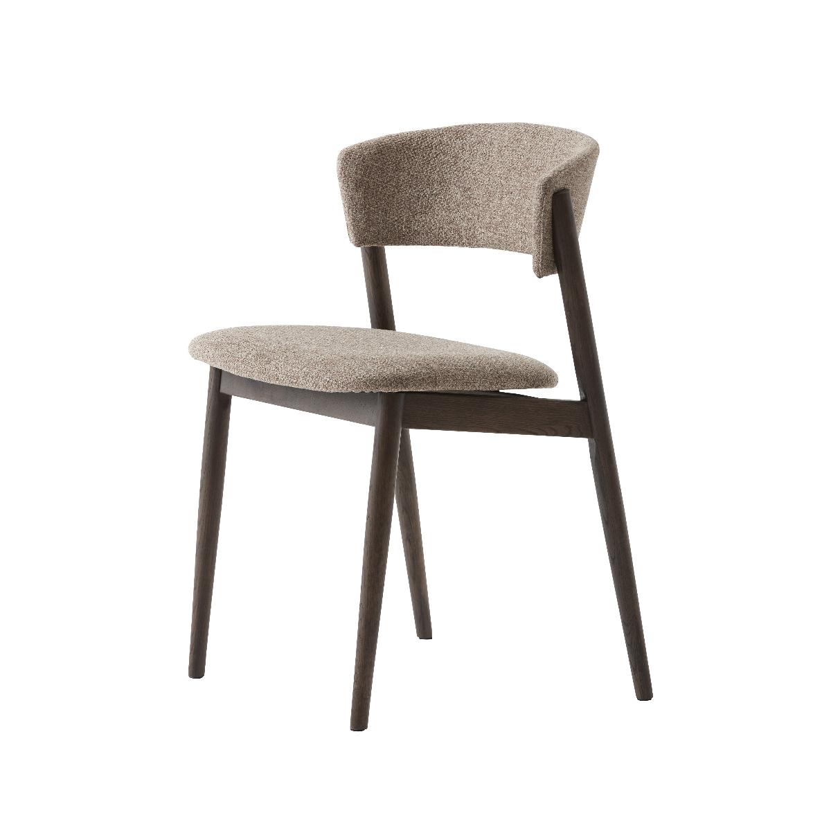 Nordic Home - Frankie eetkamerstoel hout - donkerbruin|beige