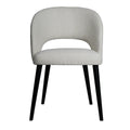 PTMD Abierto White Nanci Fabric Dining Chair