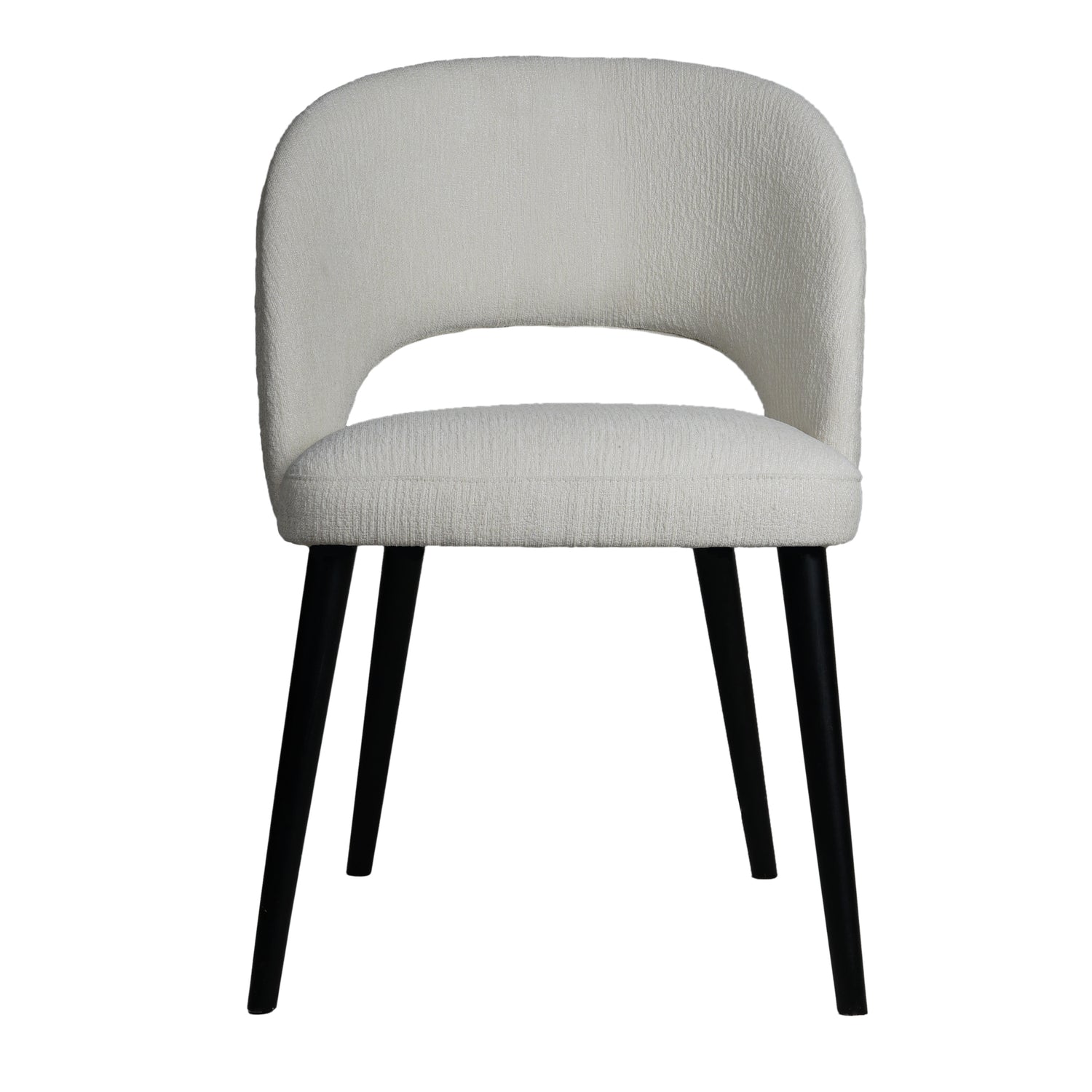 PTMD Abierto White Nanci Fabric Dining Chair