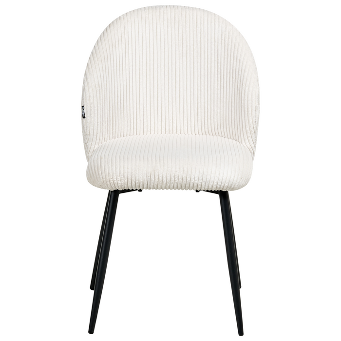 Beliani - ELOY - Eetkamerstoel set van 2 - Gebroken wit - Corduroy