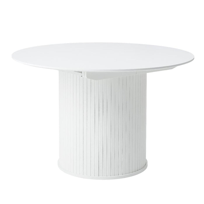 Nordic Home - Kelly ronde uitschuif eetafel Ø120-167 cm - wit