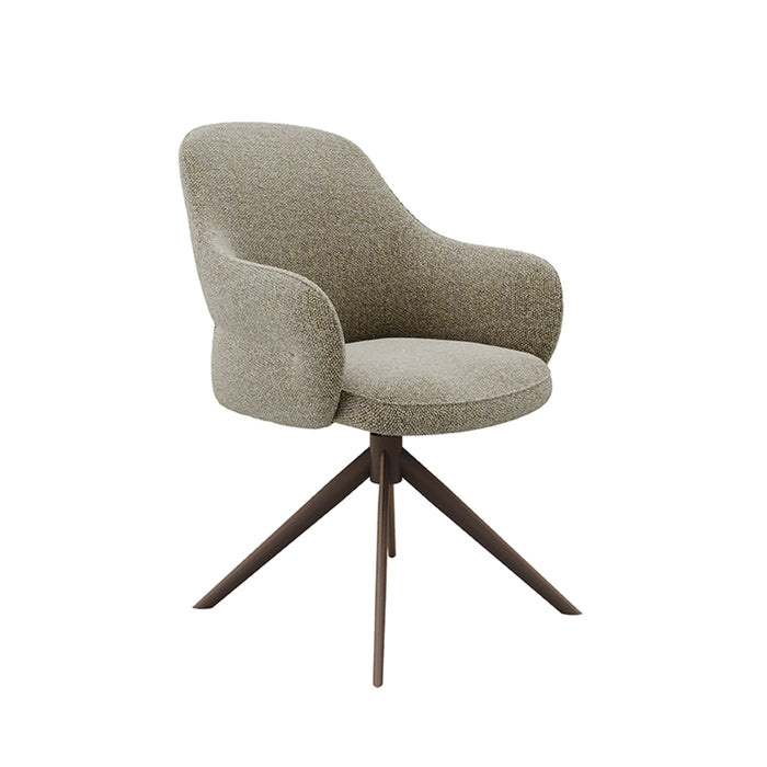 LABEL51 - Eetkamerstoel Bern - Mushroom Royal Boucle - Bronze Metal