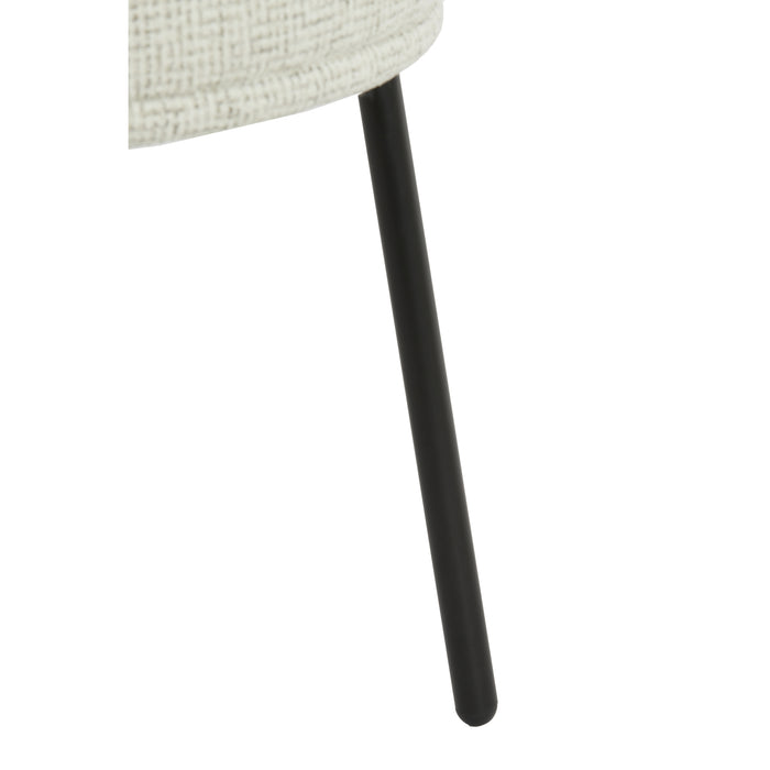 Light&living Eetkamerstoel 57x55x77 cm HARVIE crème+mat zwart