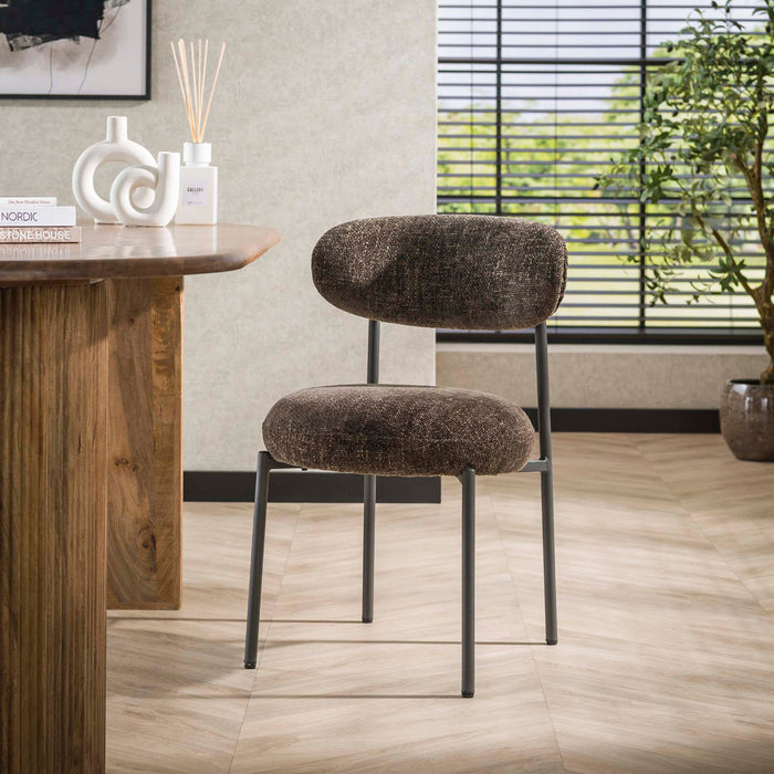 Fraaai Pugh eetkamerstoel tissee cargo - bruin