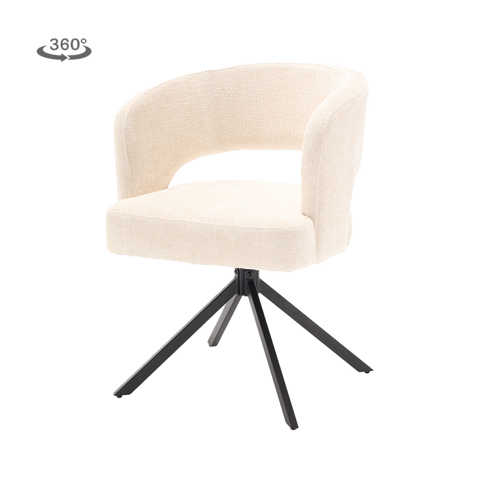 Tower living Mura armchair swivel 360?- fabric Haga 23 pearl