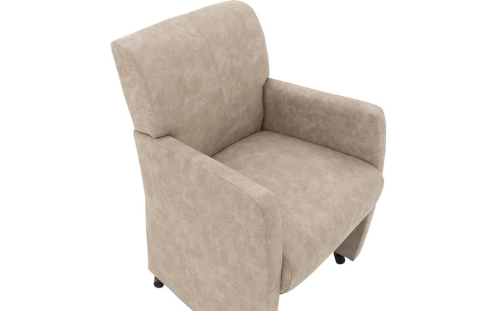 Goossens  Eetkamerstoel Alex -  Kunstleer met armleuning