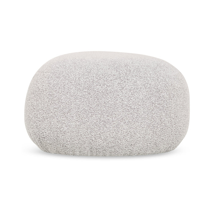 Giga Meubel - Poef Naturel Bouclé - 57x49x33cm - Milly