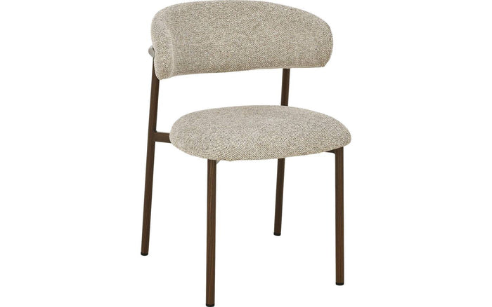 Goossens  Eetkamerstoel Siem -  Textiel zonder armleuning