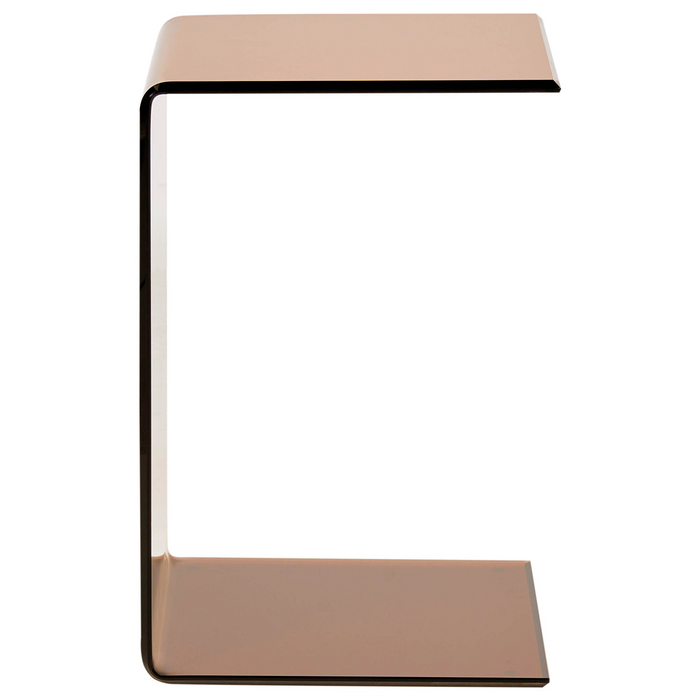 Beliani - LOURDES - Bijzettafel - Bruin - Veiligheidsglas