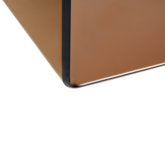 Beliani - LOURDES - Bijzettafel - Bruin - Veiligheidsglas