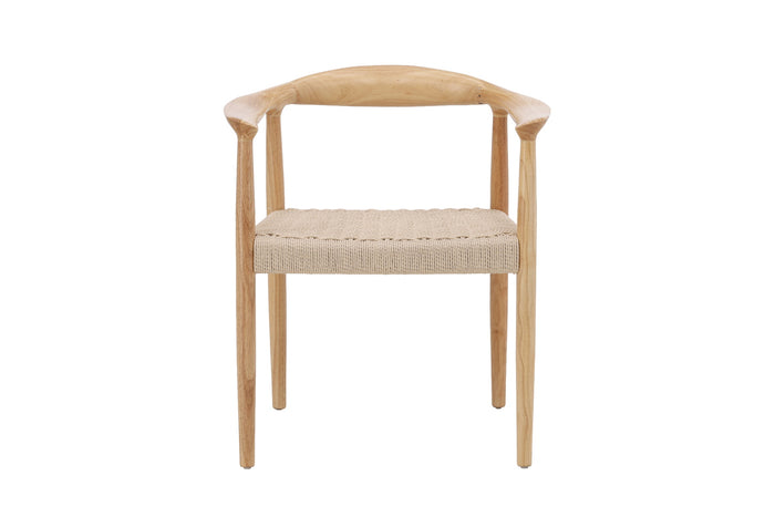 Fjôrd - Eetkamerstoel Off White Hout - 58x65x75cm - Lovön - Set van 2