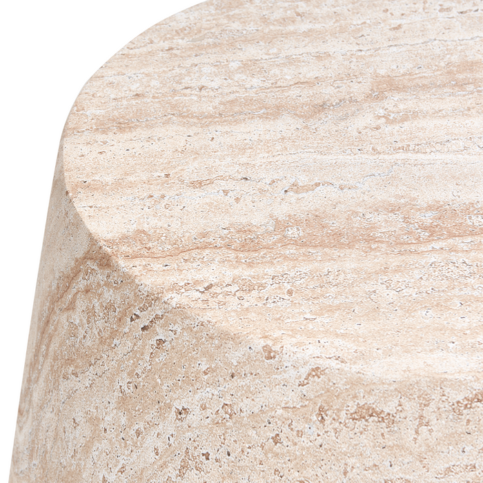 Beliani - BIENTINO - Bijzettafel - Beige - Lichtbeton (MgO)