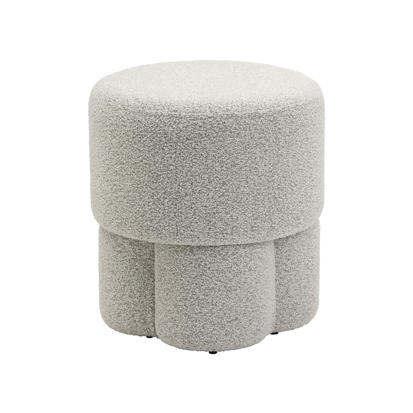 Giga Meubel - Poef Naturel Bouclé - 40x40x42cm - Geneva