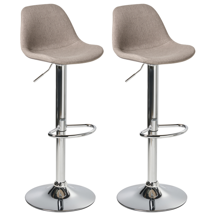 Beliani - KAHLA - Barkruk set van 2 - Taupe - Bouclé