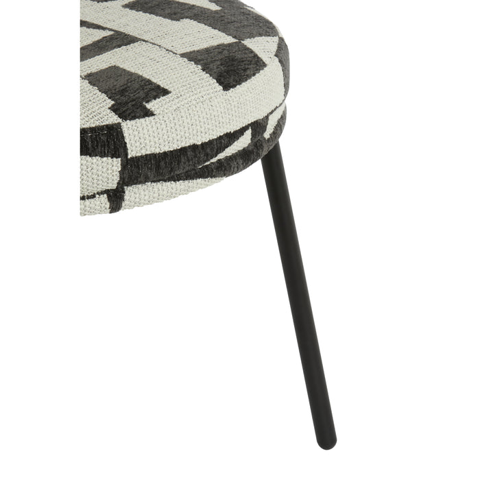 Light&living Eetkamerstoel 57x55x77 cm HARVIE crème-zwart+mat zwart