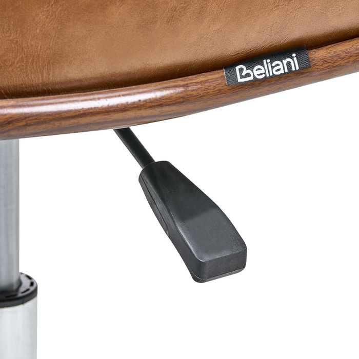 Beliani - ROSWELL - Bureaustoel - Bruin - Kunstleer