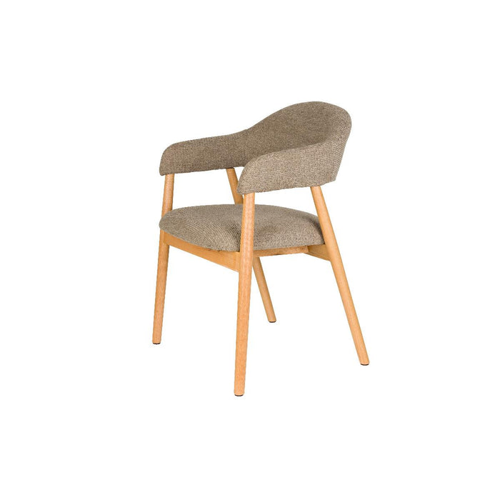 Puur Clay arm eetkamerstoel hout - donkerbruin