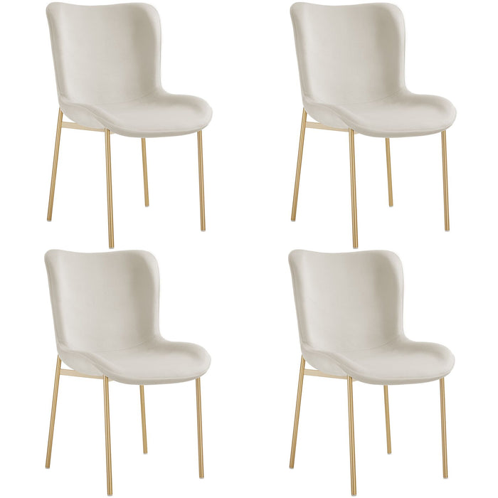 tectake® Gestoffeerde stoel Tessa - Set van 4