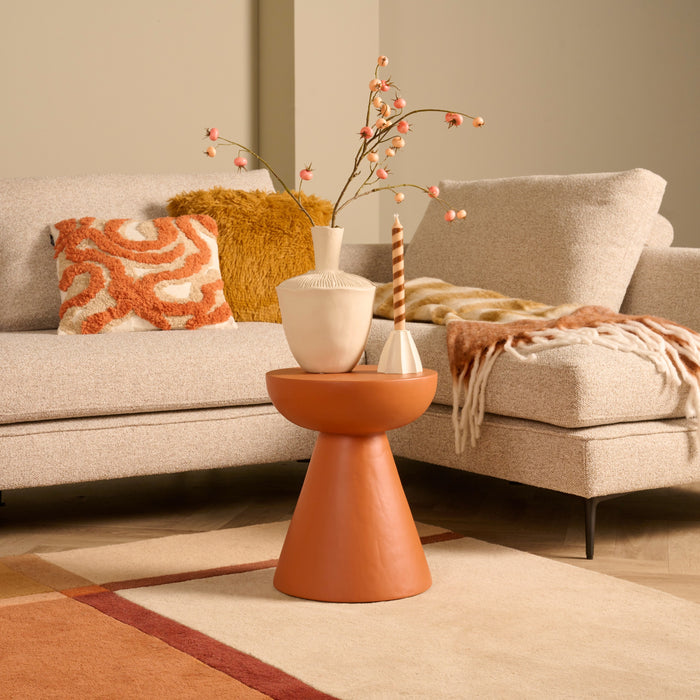 Bijzettafel Graz - Oranje|Terra - MDF - 34x43x34cm (BxHxD)