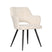 Eetkamerstoel Ziggy - Creme - Textiel - 61x86x63cm (BxHxD)