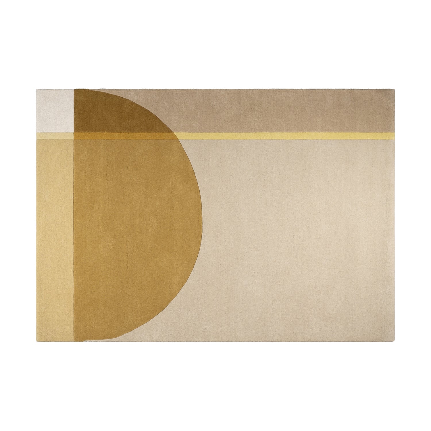 Vloerkleed Pam - Beige|Geel|Goud|Oker - 100% Wol