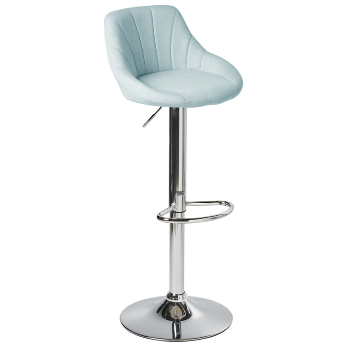 Beliani - LUCCA - Barkruk set van 2 - Lichtblauw - Stof