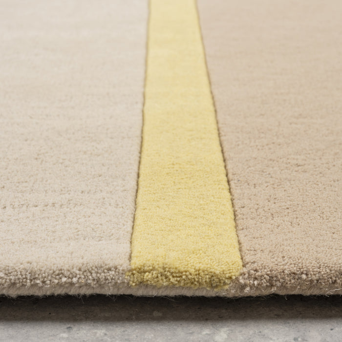 Vloerkleed Pam - Beige|Geel|Goud|Oker - 100% Wol