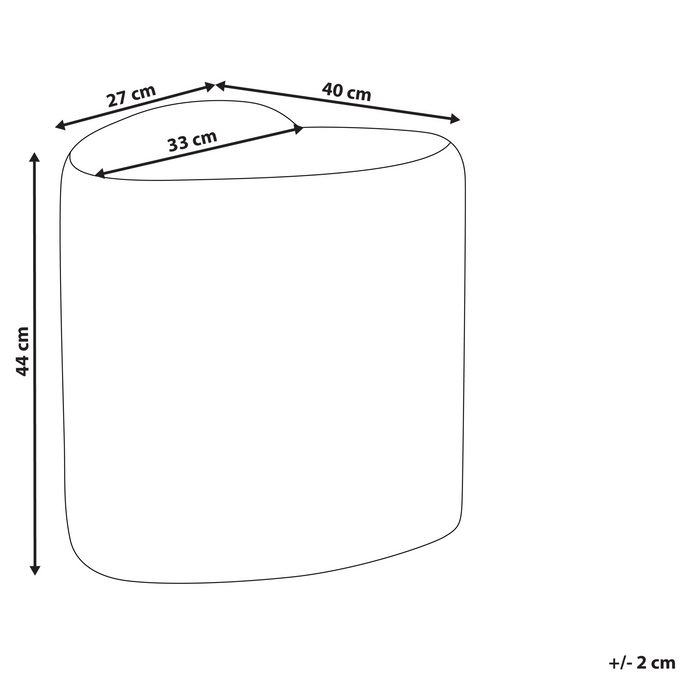 Beliani - SCOTIA - Poef - Lichtbruin - Chenille