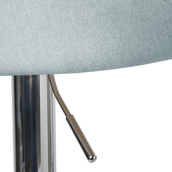 Beliani - LUCCA - Barkruk set van 2 - Lichtblauw - Stof