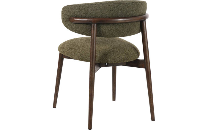 Goossens  Eetkamerstoel Diede -  Bouclé zonder armleuning