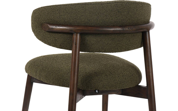 Goossens  Eetkamerstoel Diede -  Bouclé zonder armleuning