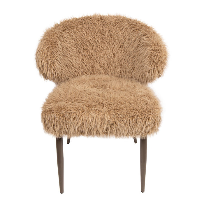 PTMD Ares Dining Chair Hair Brown