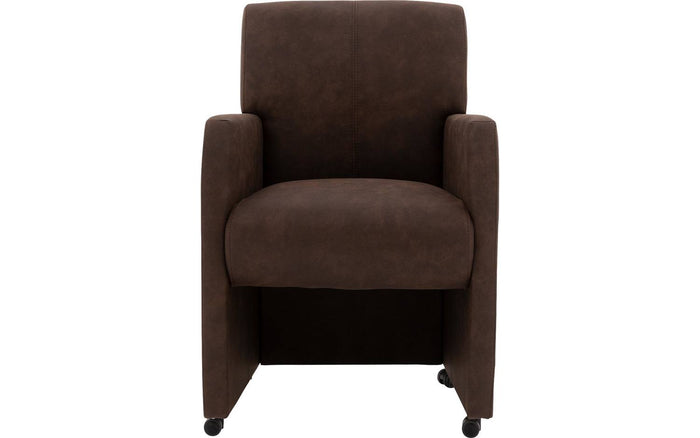 Goossens  Eetkamerstoel Alex -  Kunstleer met armleuning