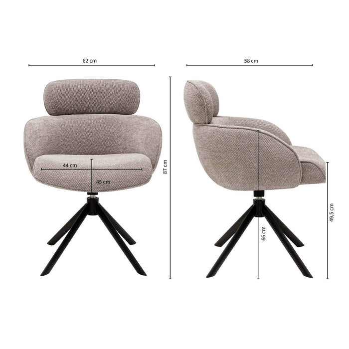 Kick draaistoel Kian - Grijs