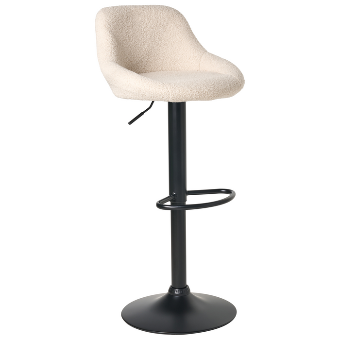 Beliani - MEDULIN - Barkruk set van 2 - Lichtbeige - Bouclé