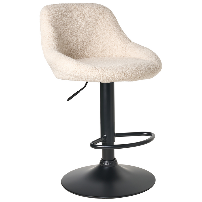 Beliani - MEDULIN - Barkruk set van 2 - Lichtbeige - Bouclé