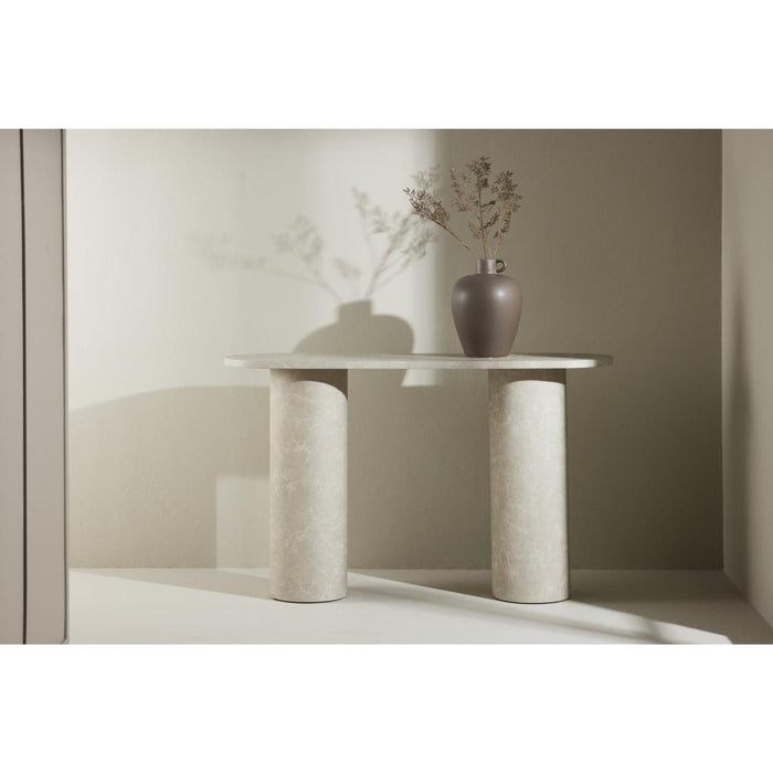Svea - Morel ovale sidetable - 130 cm - marmerlook