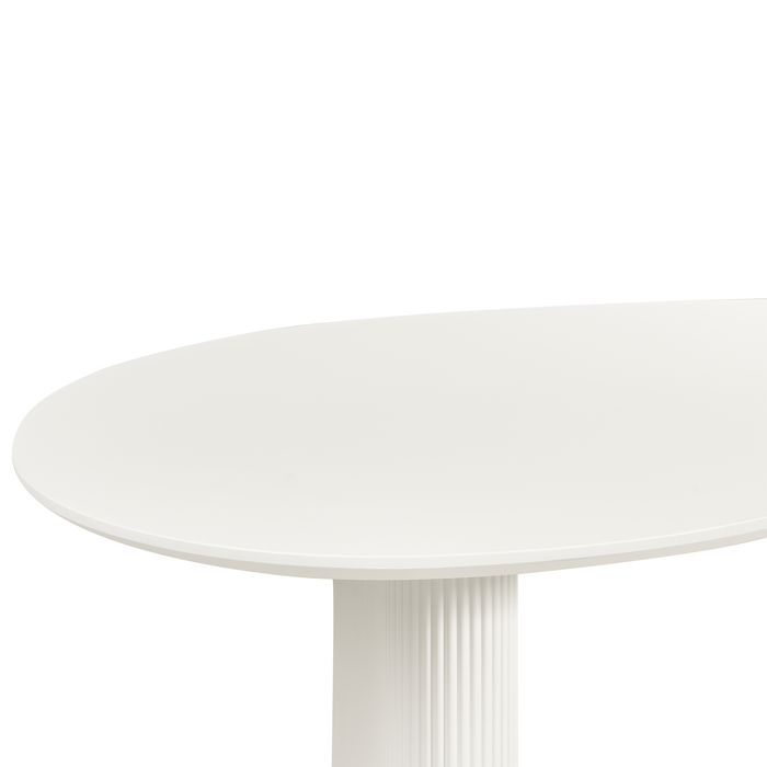 Beliani - PEERY - Ronde eettafel - Wit - 198 x 93 cm - Hout