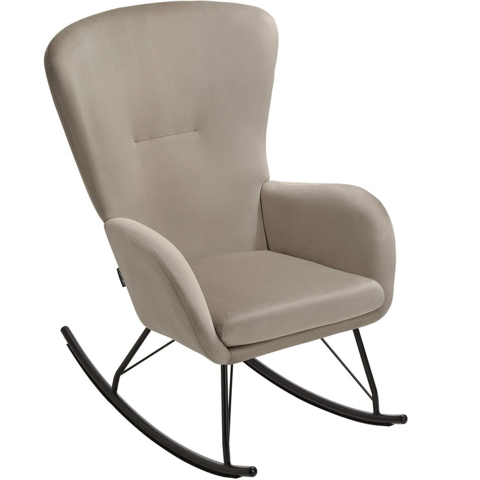 tectake® Schommelstoel Swing met stalen glijders en dikke bekleding