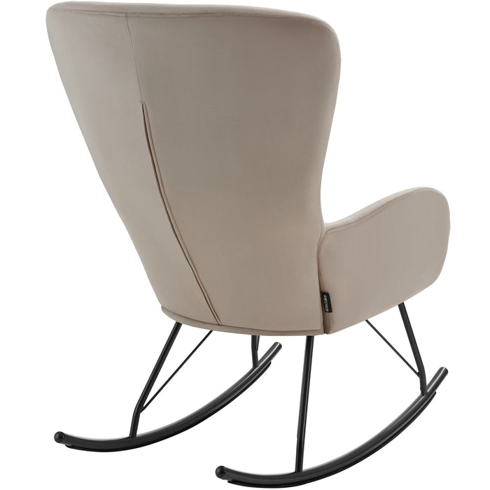 tectake® Schommelstoel Swing met stalen glijders en dikke bekleding