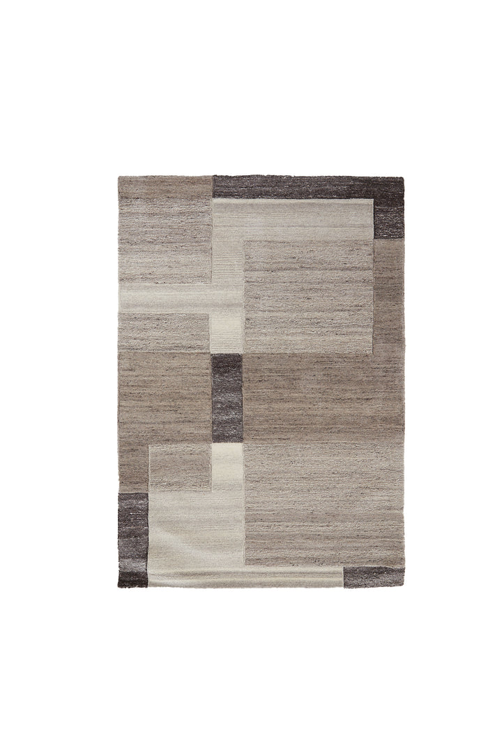 Light&living Vloerkleed 230x160 cm ALMAO wol beige+donker bruin