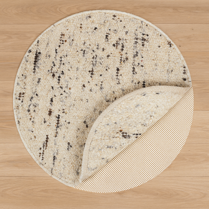 Vloerkleed, Rond Halt - Beige|Creme|Wit - Polyester