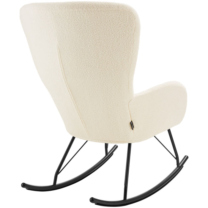 tectake® Schommelstoel Swing met stalen glijders en dikke bekleding