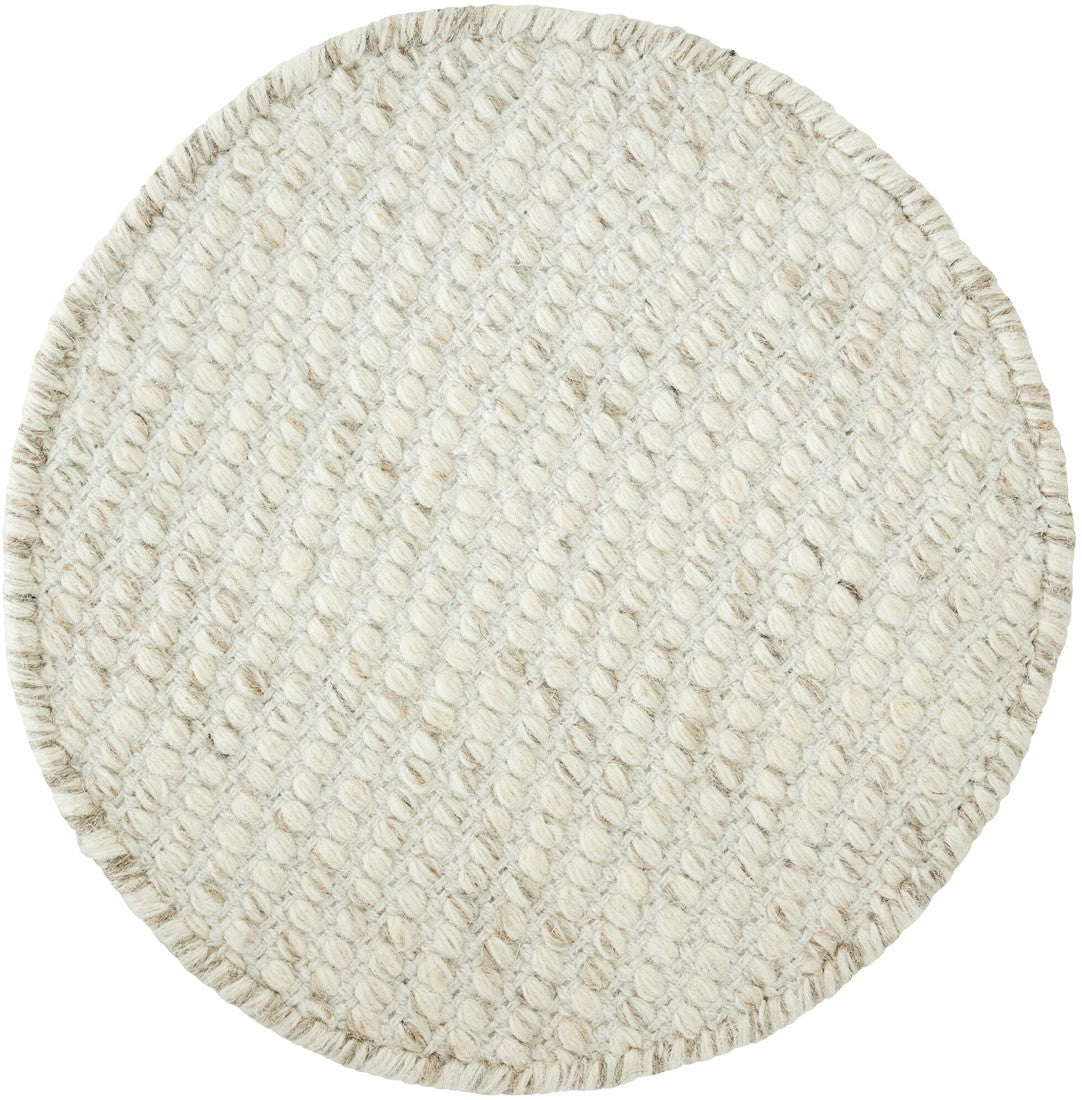 MUST Living Carpet Asuri round large,Ø250 cm, ivory, 80% wool 20% c...
