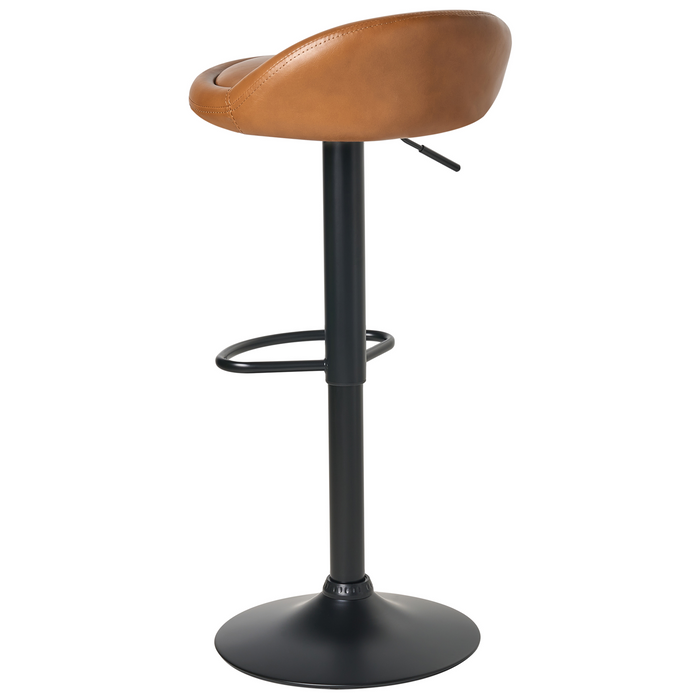 Beliani - MEEDER - Barkruk set van 2 - Goudbruin - Kunstleer