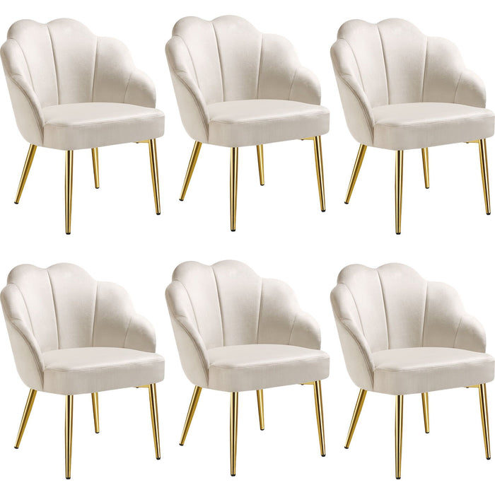 tectake® Cocktail stoel Hellen, gestoffeerd met fluwelen bekleding